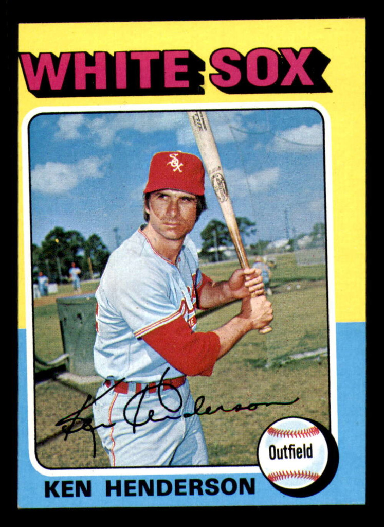 1975 Topps Mini #59 Ken Henderson Miscut White Sox