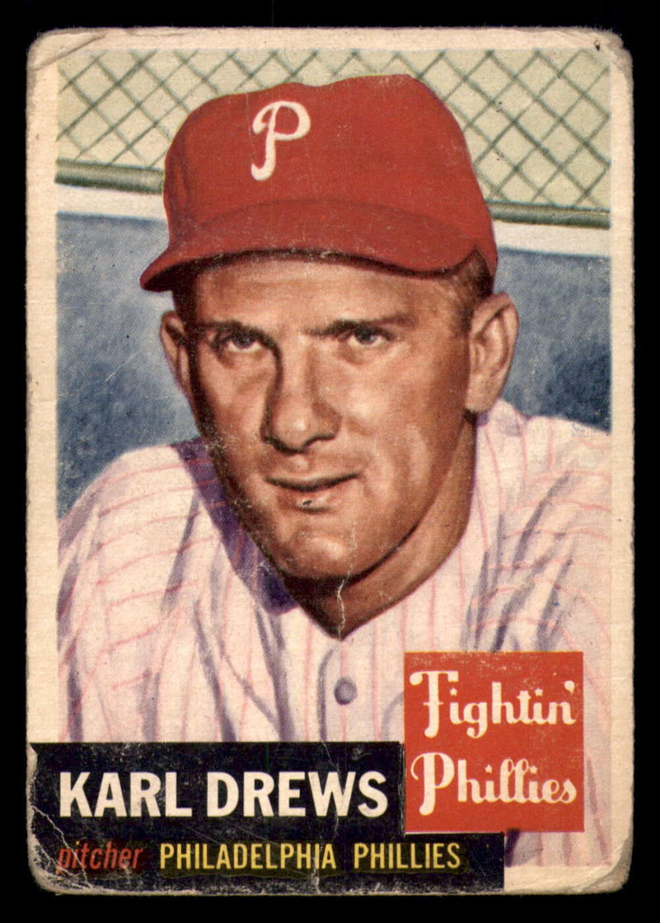 1953 Topps #59 Karl Drews DP Poor  ID: 371459