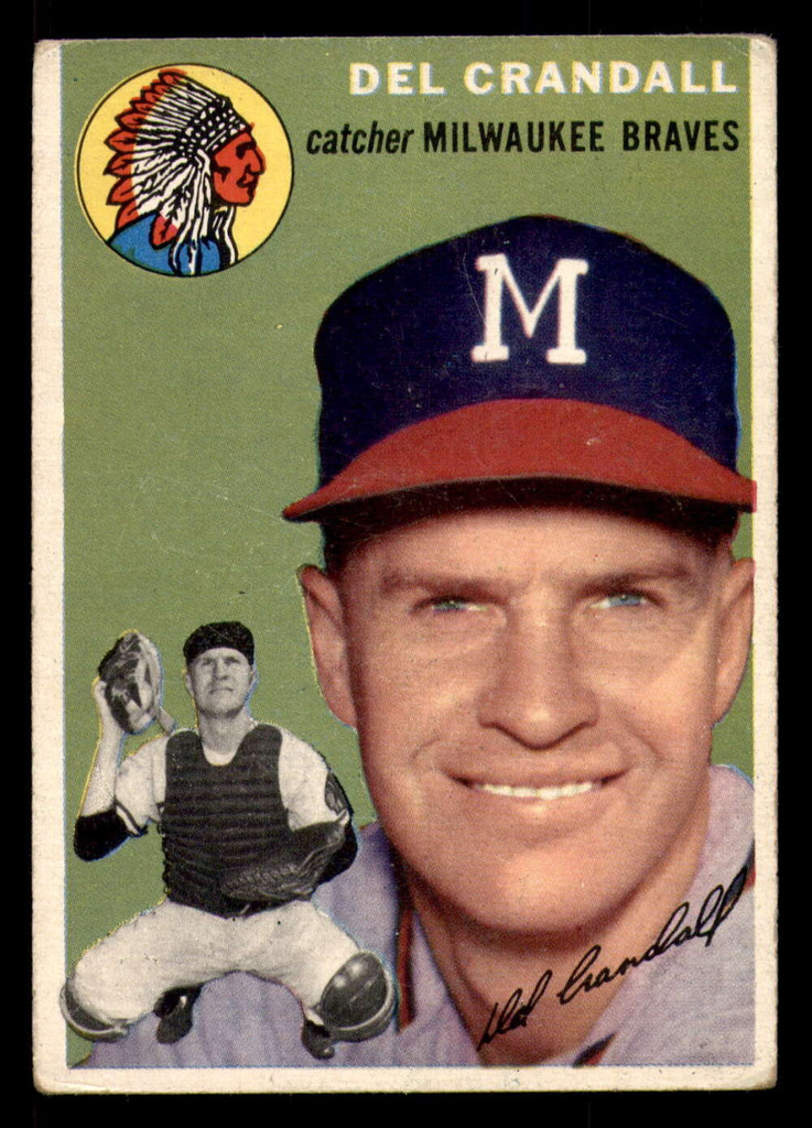 1954 Topps #12 Del Crandall Very Good  ID: 371487