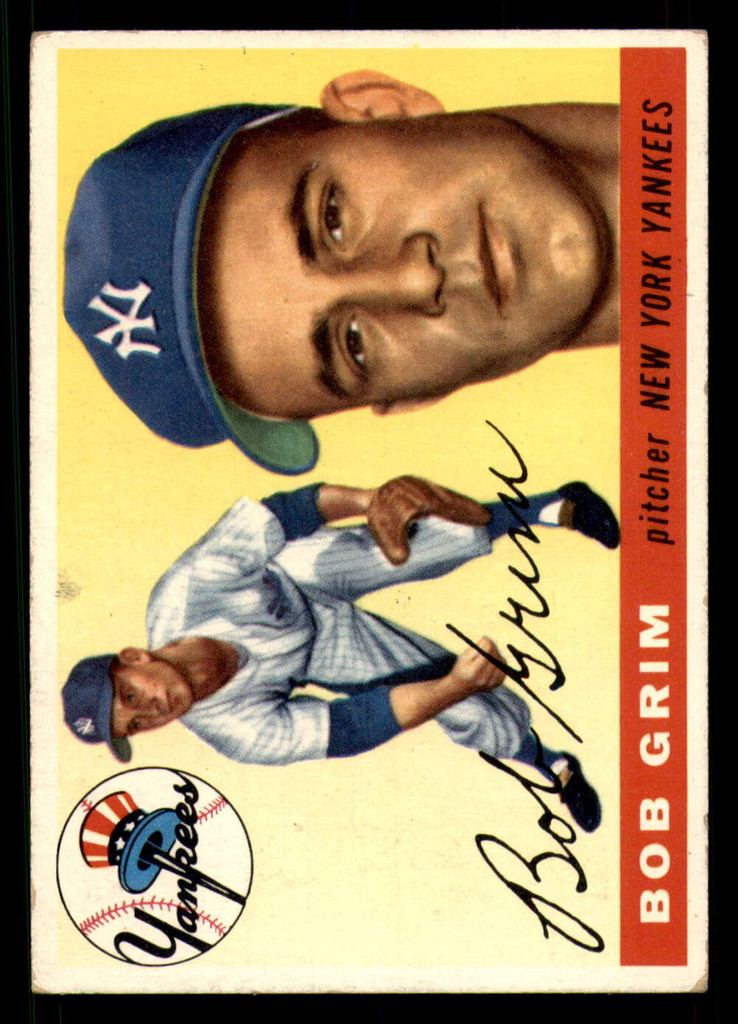 1955 Topps #80 Bob Grim Excellent RC Rookie 