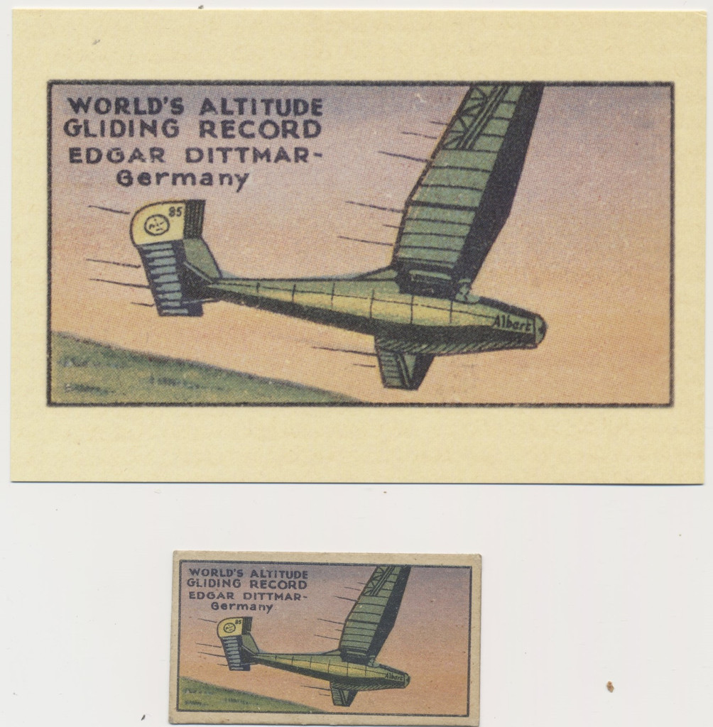 2004 John Wischmann Postcards Set 15 With 1930's R5 Aeroplane Card Gliding Record (1) Card  #*