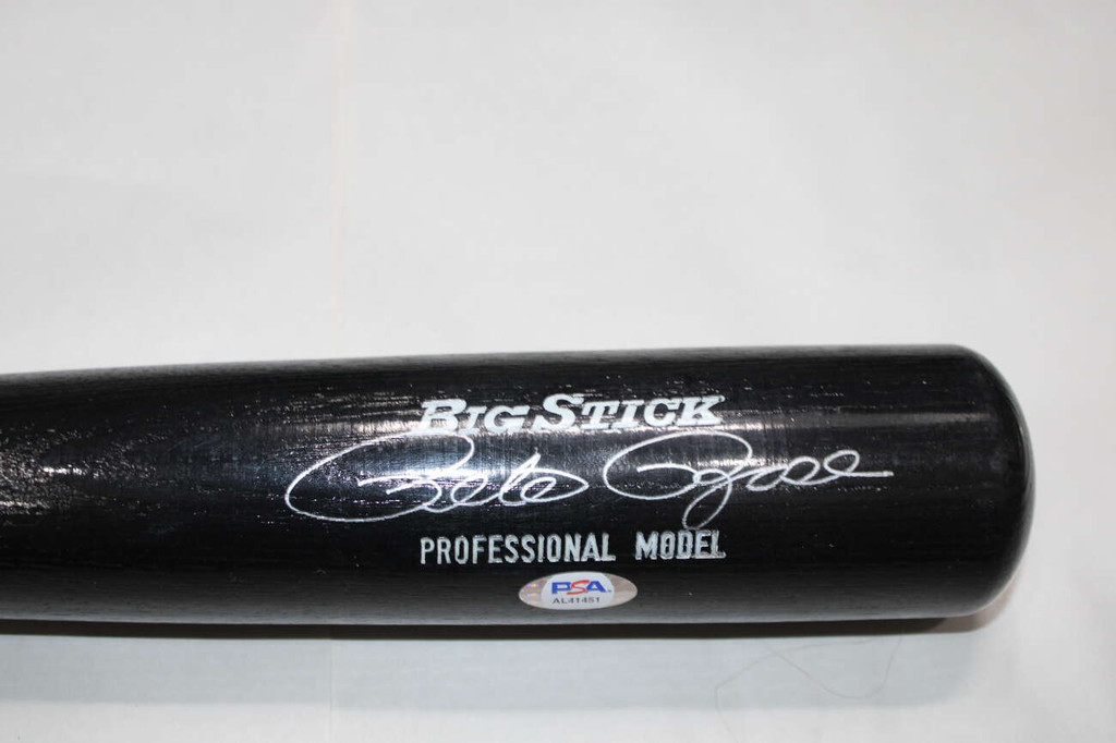 Pete Rose Bat Signed Auto PSA/DNA Authenticated Black Reds