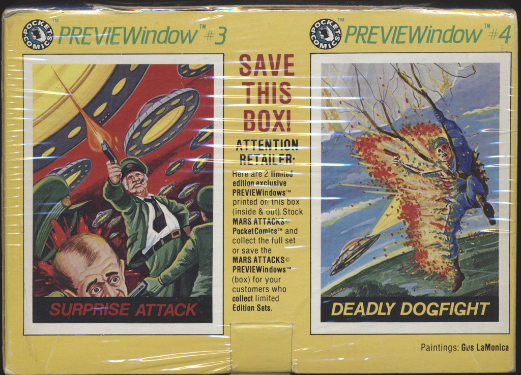 1988 Mars Attack Mini Comic Books Ser 2 Empty Display Box  #&