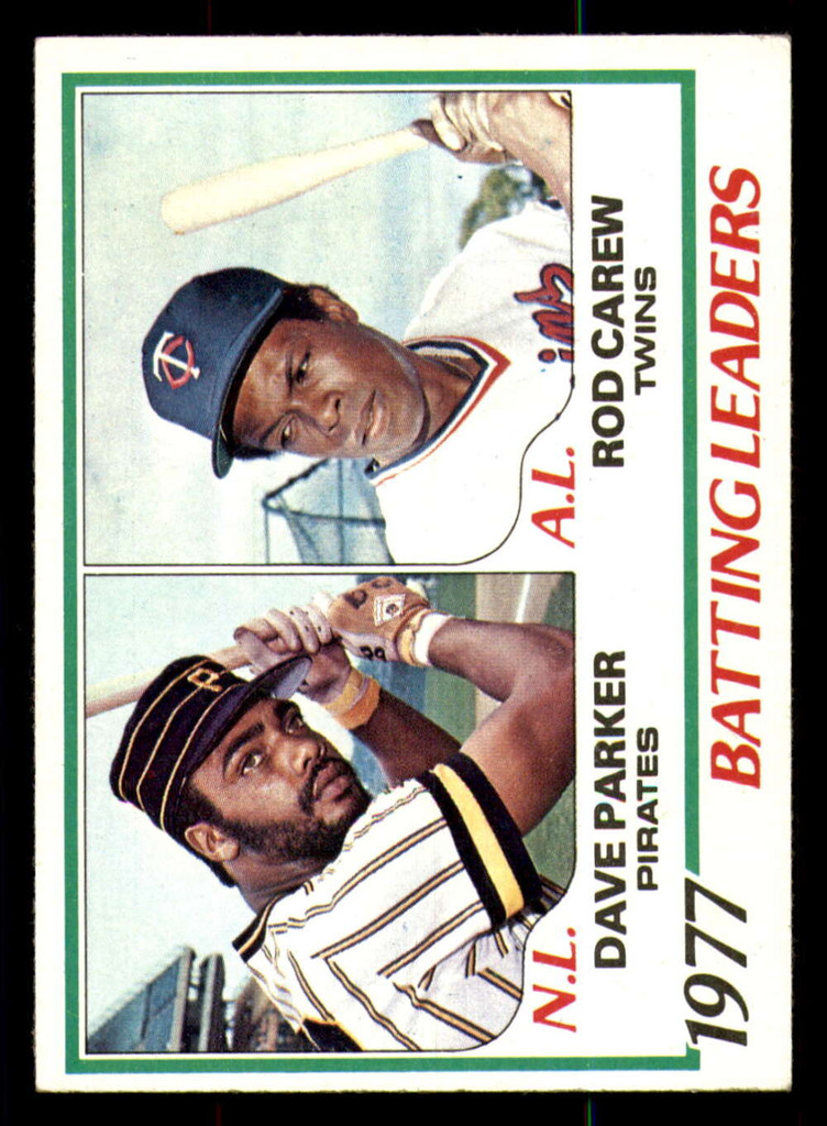 1978 Topps #201 Dave Parker/Rod Carew Batting Leaders Ex-Mint  ID: 375400