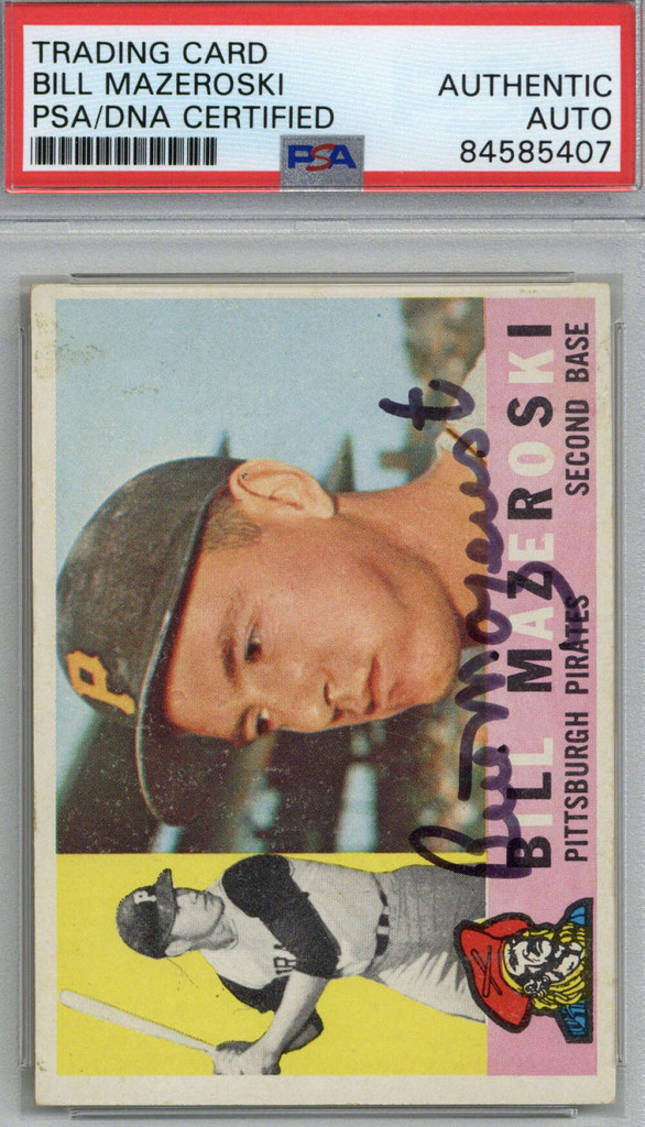 1960 Topps Bill Mazeroski Signed Auto PSA/DNA Pirates