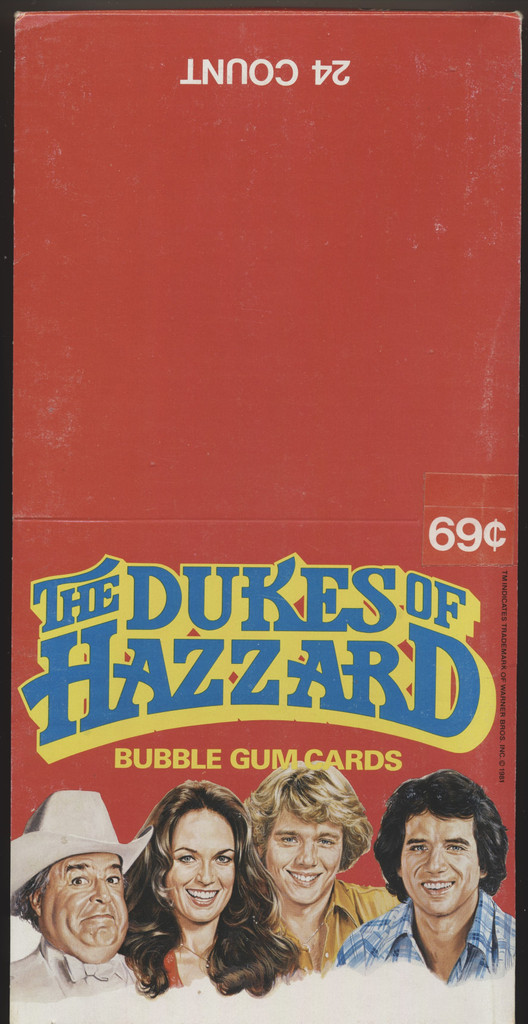 1982 Donruss The Dukes Of Hazzard (RACK BOX) Empty Display Box With 12 Rack Wrappers  #*