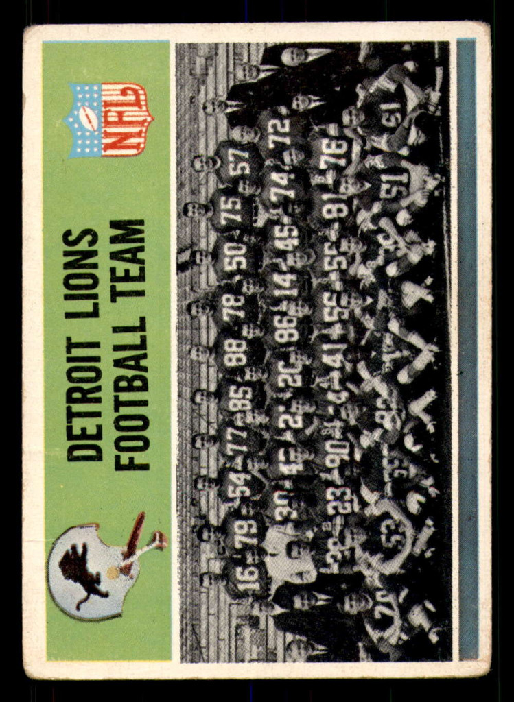 1965 Philadelphia #57 Lions Team Very Good  ID: 375927