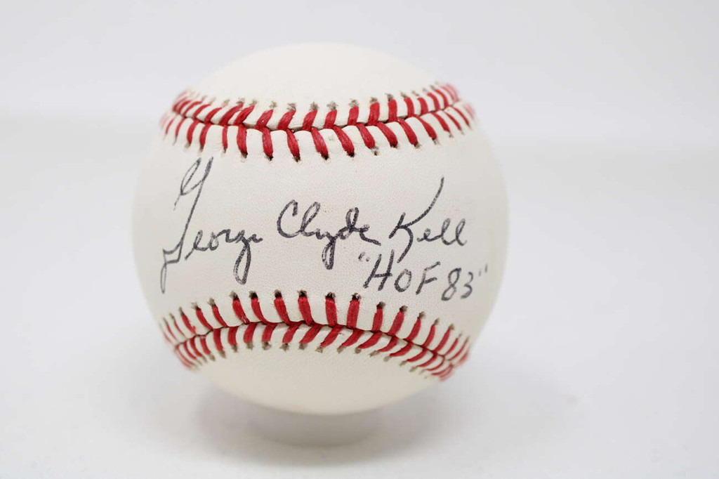 George Clyde Kell "HOF 83" OAL Signed Auto Baseball PSA/DNA Tigers A's Red Sox Full name
