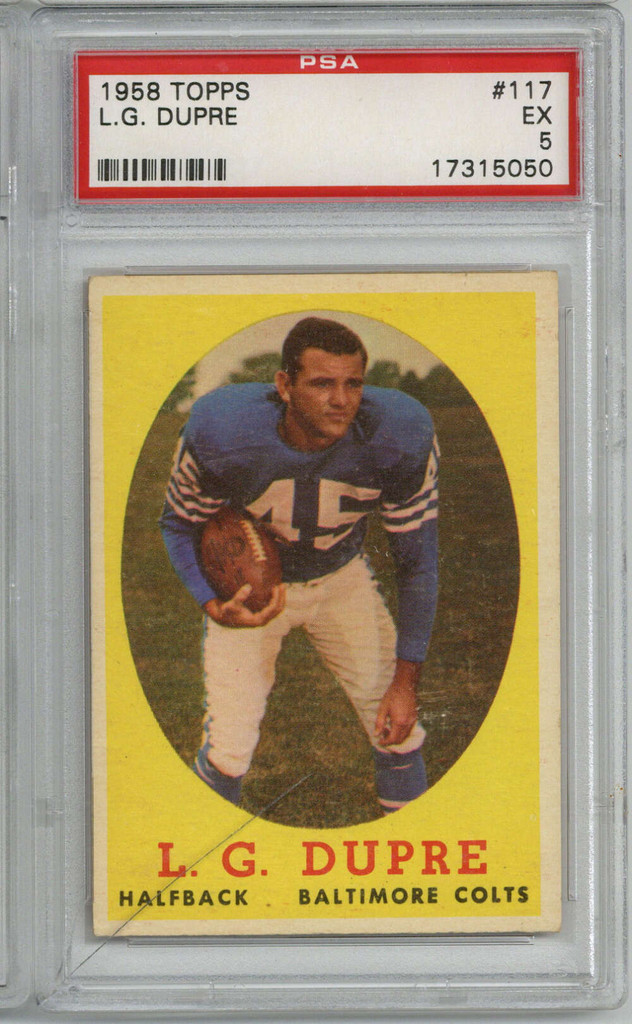 1958 Topps #117 L.G. Dupre PSA 5 EX 