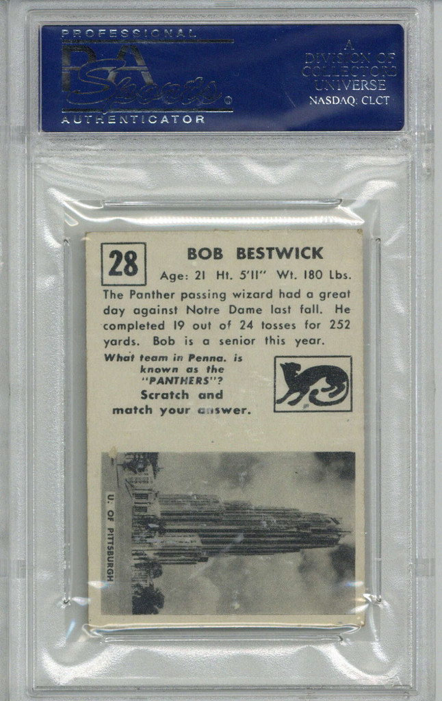 1951 Topps #28 Bob Bestwick PSA 5 EX 