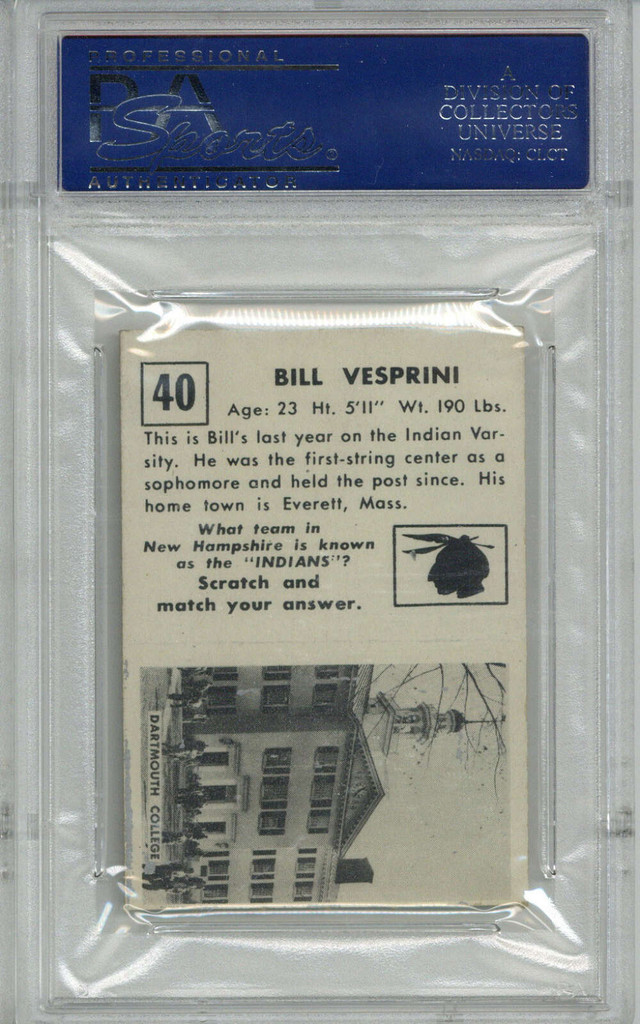 1951 Topps #40 Bill Vesprini PSA 5 EX 