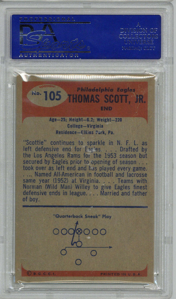 1955 Bowman #105 Tom Scott PSA 5 EX  ID: 377218