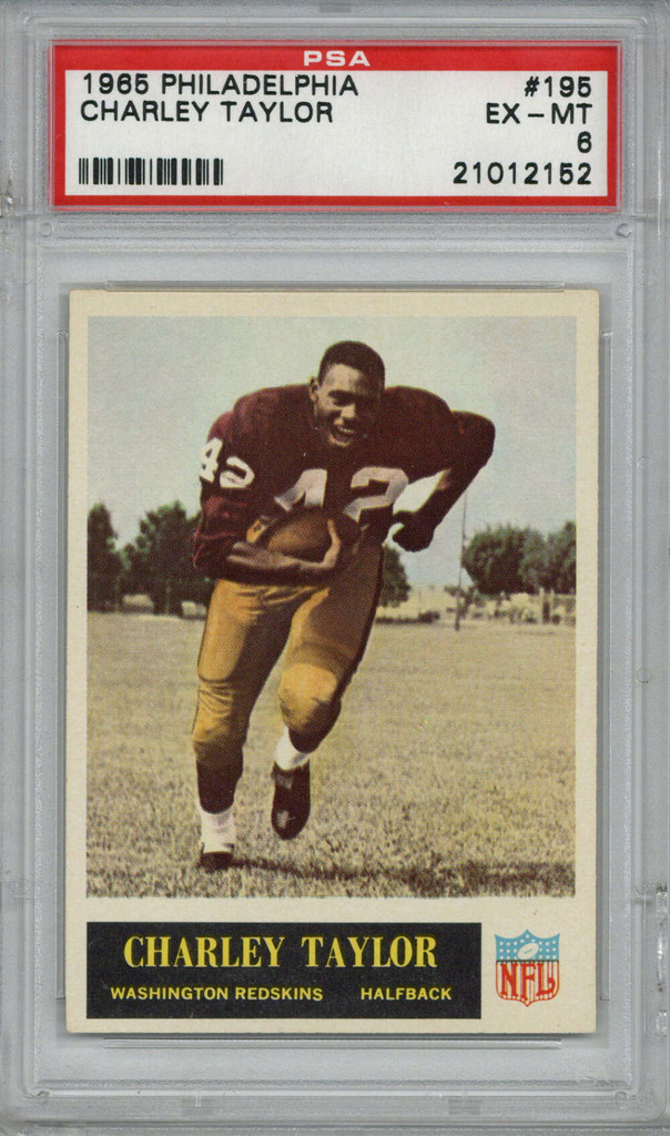 1965 Philadelphia #195 Charley Taylor PSA 6 EX-Mint RC Rookie  ID: 378051