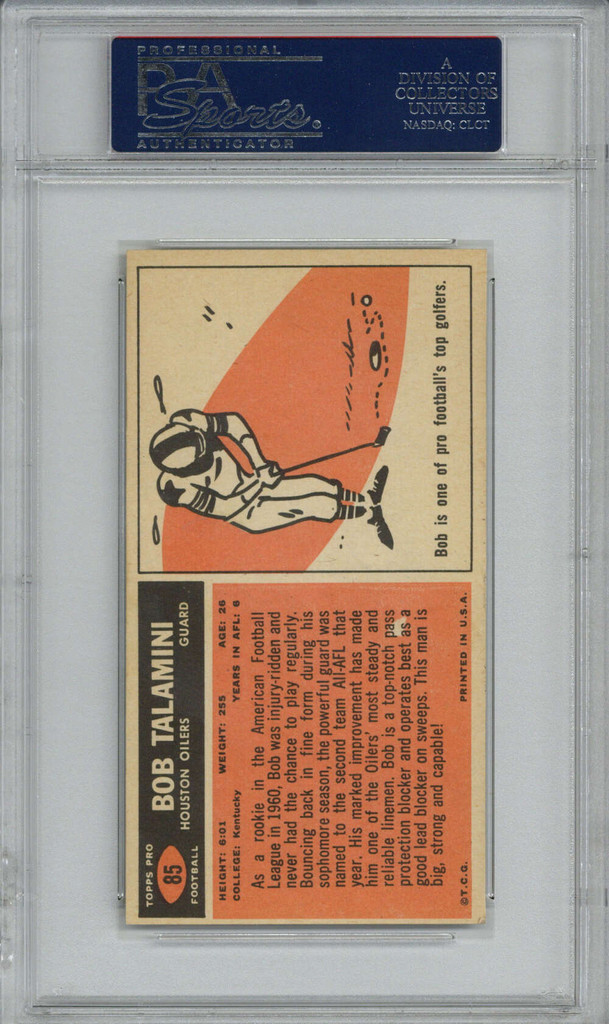 1965 Topps #85 Bob Talamini PSA 6 EX-Mint 