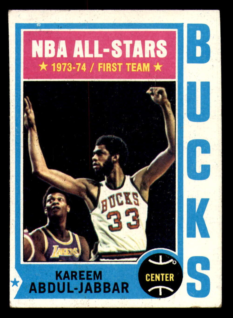 1974-75 Topps #1 Kareem Abdul-Jabbar Very Good  ID: 379946