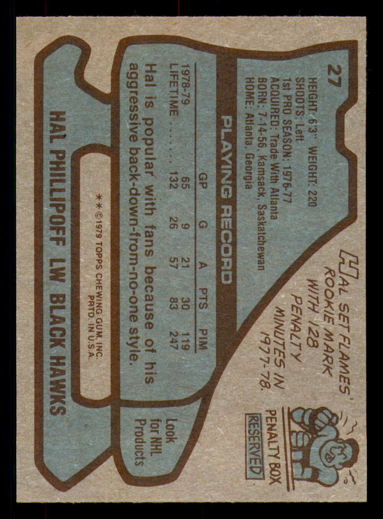 1979-80 Topps #27 Harold Phillipoff Near Mint+ RC Rookie  ID: 381018