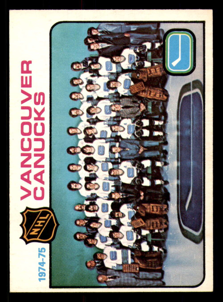 1975-76 O-Pee-Chee #97 Vancouver Canucks CL Excellent+ 
