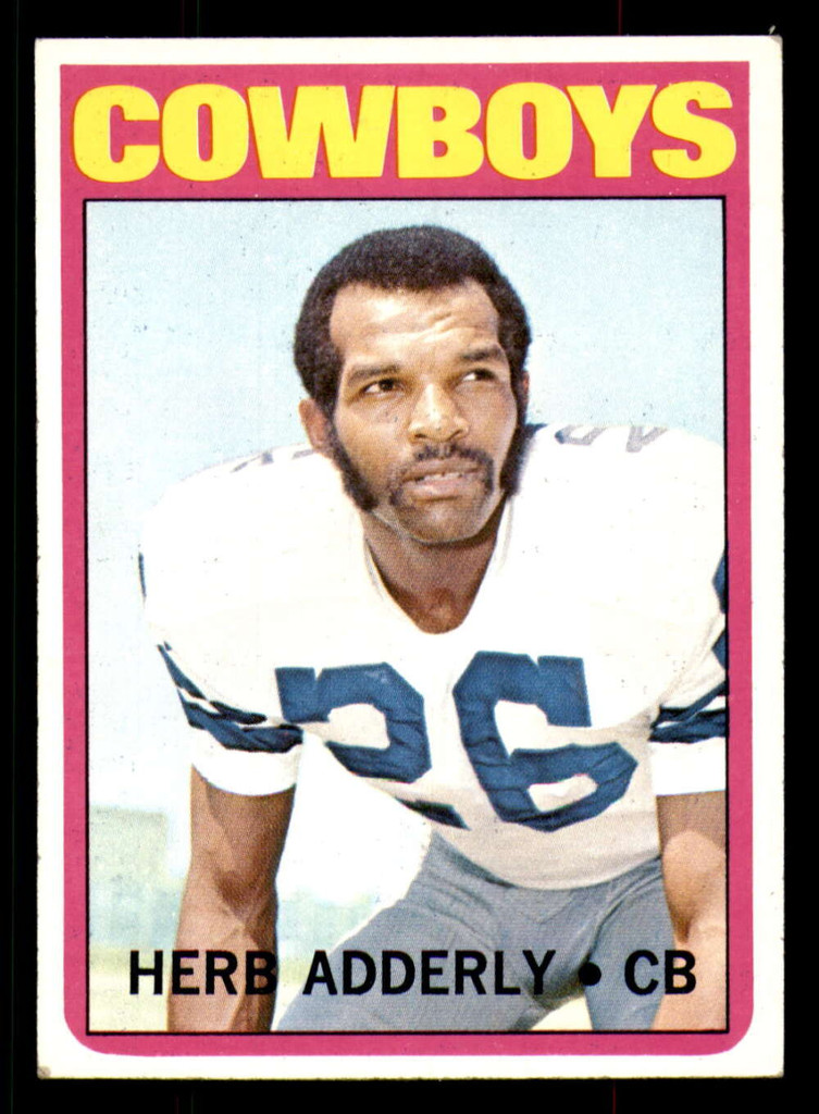 1972 Topps #66 Herb Adderley UER Ex-Mint  ID: 382834