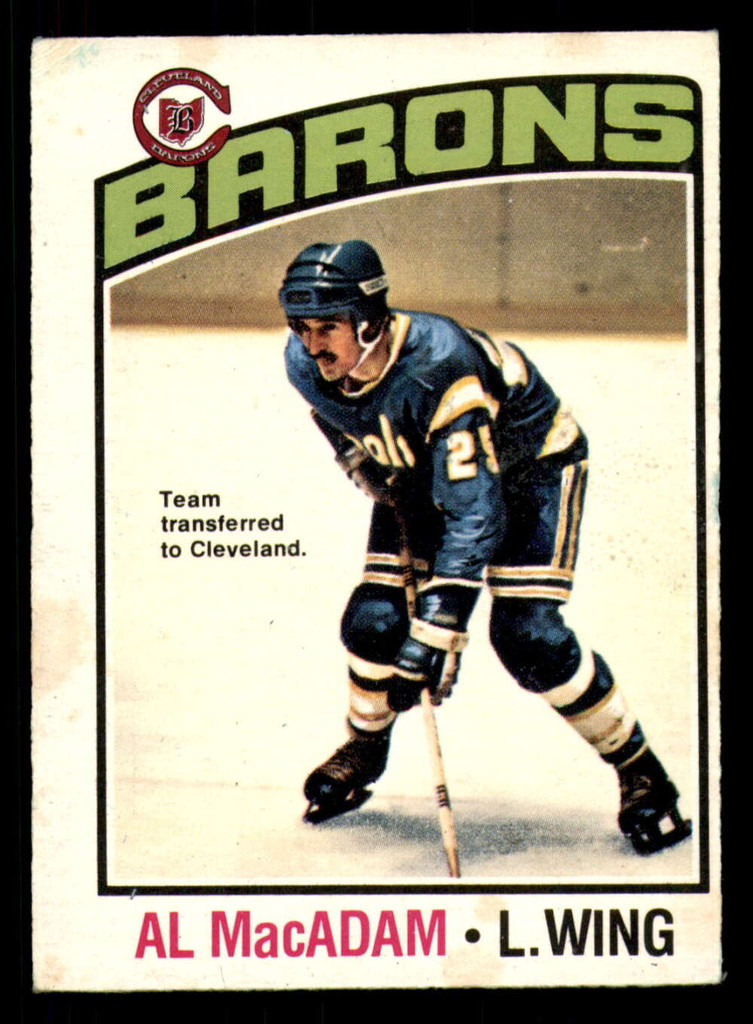 1976-77 O-Pee-Chee #237 Al MacAdam Very Good 