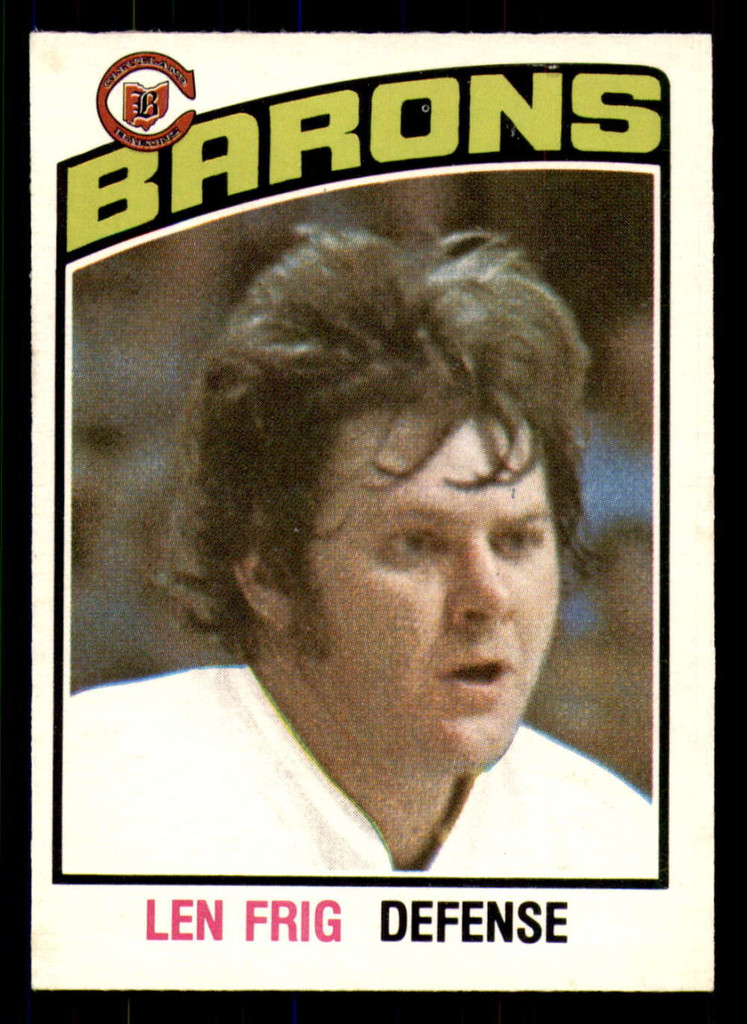 1976-77 O-Pee-Chee #352 Len Frig Ex-Mint 