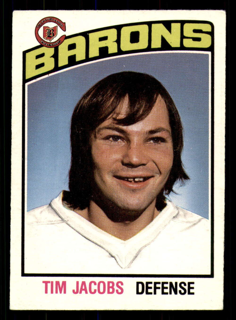 1976-77 O-Pee-Chee #370 Tim Jacobs Excellent+ RC Rookie 