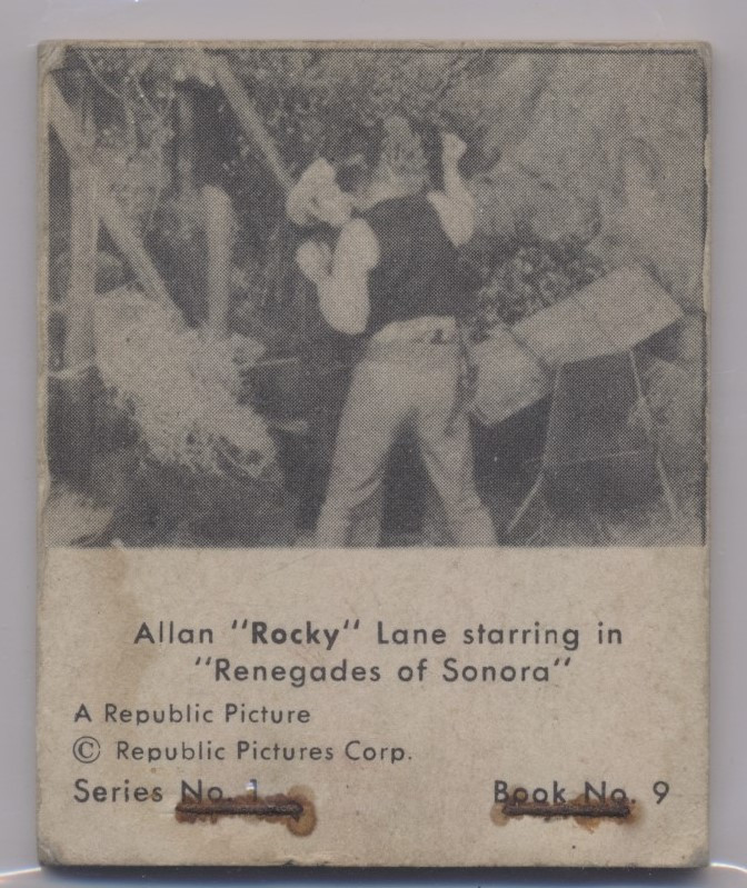 1949 Bowman R701-4 Movie Preview Flipbooks #9  Action Rocky Lane  #*sku35306