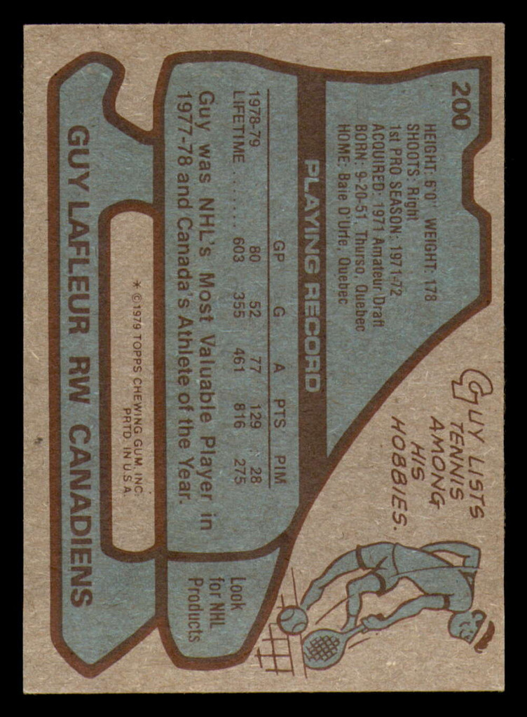 1979-80 Topps #200 Guy Lafleur AS Ex-Mint  ID: 385010