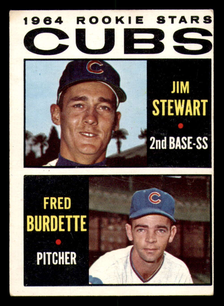 1964 Topps #408 Jimmy Stewart/Fred Burdette Cubs Rookies Excellent RC Rookie  ID: 386200