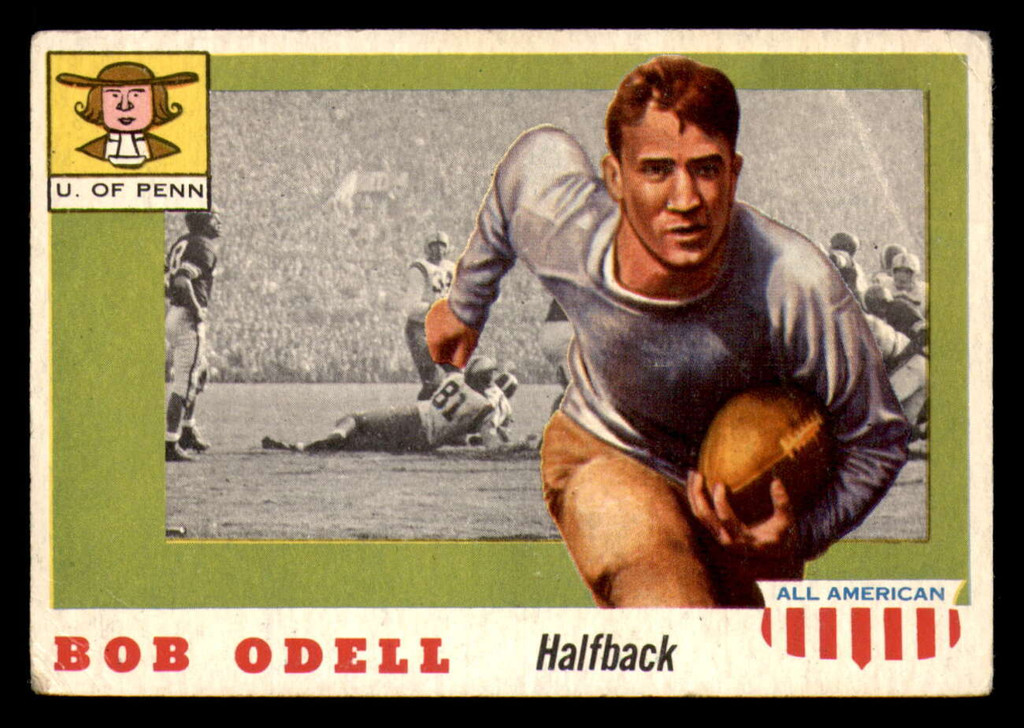 1955 Topps All American #91 Bob Odell UER G-VG 