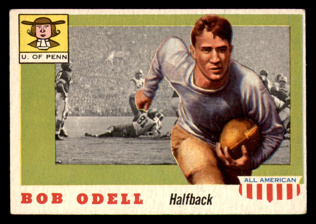 1955 Topps All American #91 Bob Odell UER Excellent 