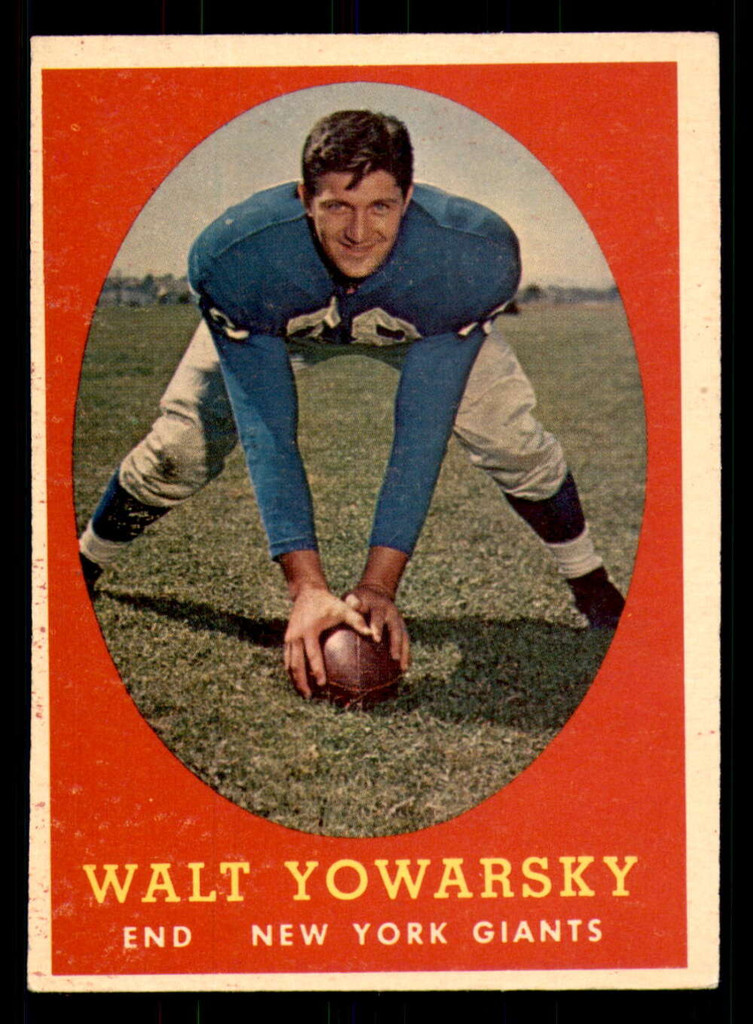1958 Topps #101 Walt Yowarsky Excellent+  ID: 387468