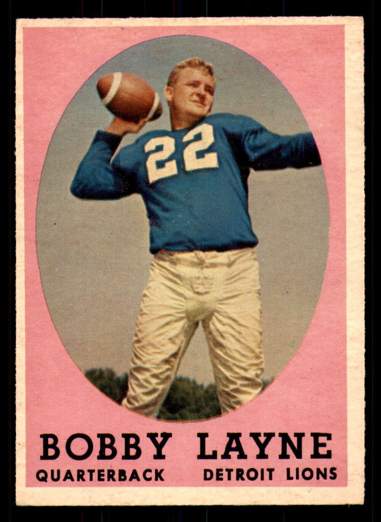 1958 Topps #2 Bobby Layne Excellent+  ID: 387543