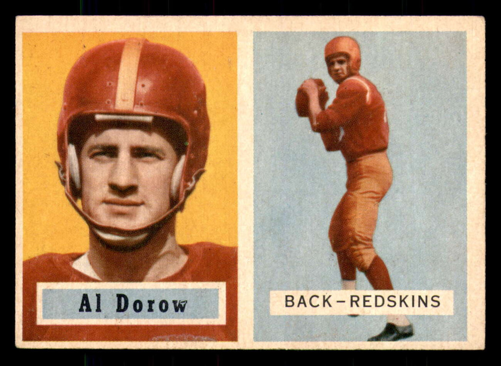 1957 Topps #24 Al Dorow Back Damage Redskins ID:388128