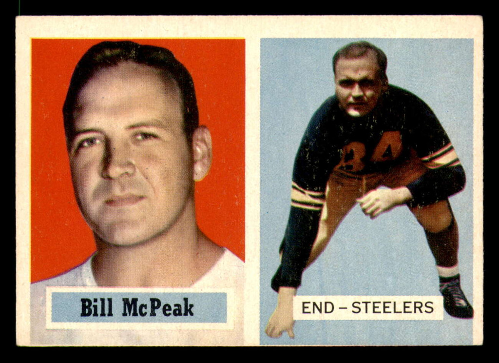 1957 Topps #51 Bill McPeak Miscut Steelers ID:388149