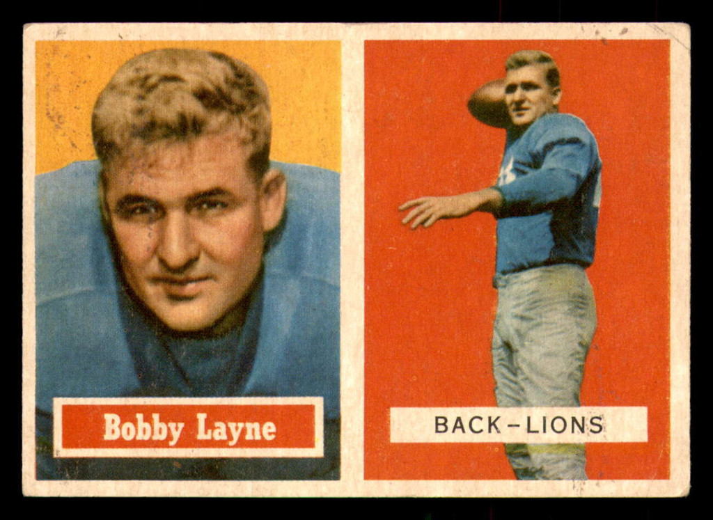 1957 Topps #32 Bobby Layne Very Good  ID: 388220