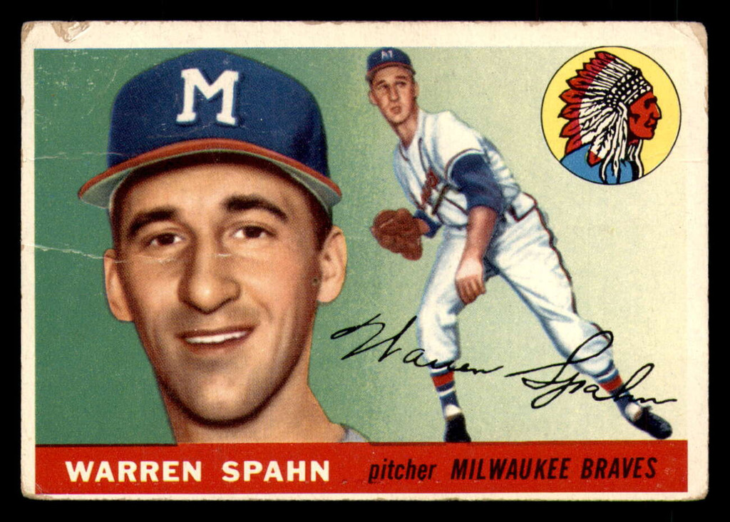 1955 Topps #31 Warren Spahn Good  ID: 388576