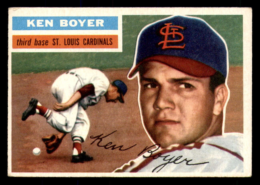 1956 Topps #14B Ken Boyer White Backs Excellent+  ID: 388652