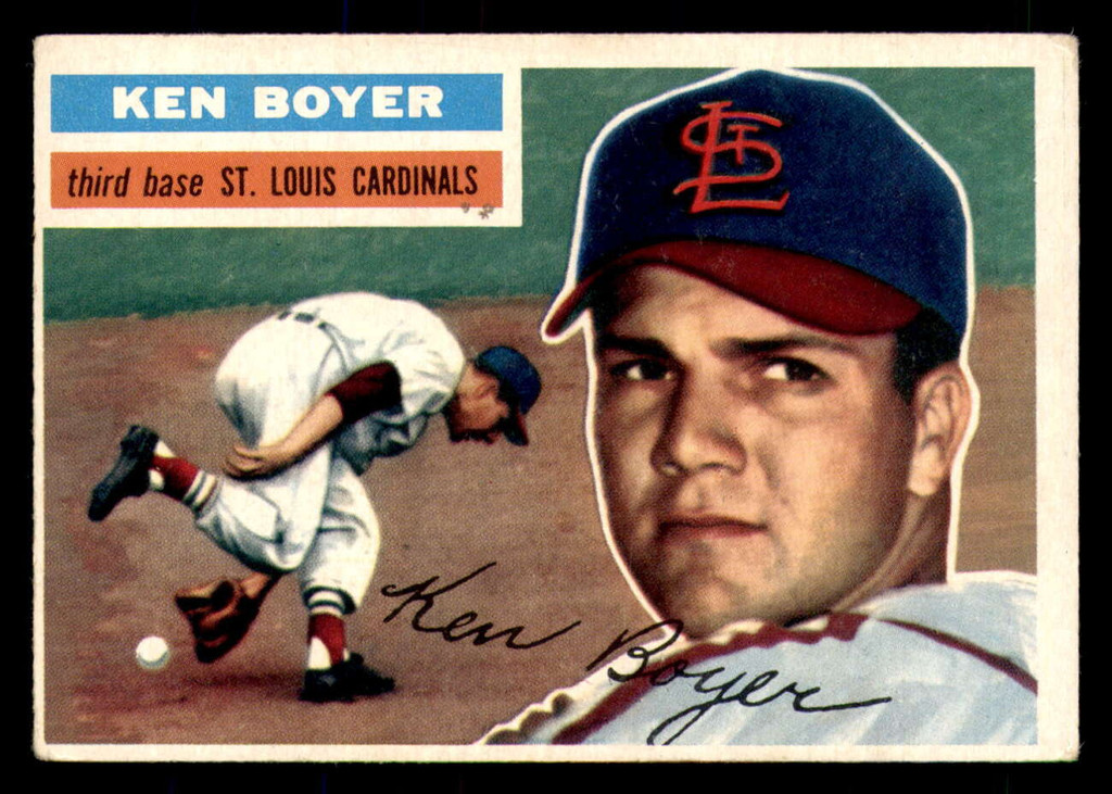 1956 Topps #14A Ken Boyer Grey Backs Excellent  ID: 388654
