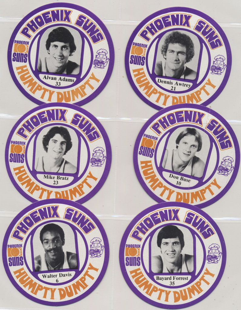 1977/78 Phoenix Suns Humpty DEumpty Disc Set 12 3 1/4 Inches DEiameter  #*sku35396