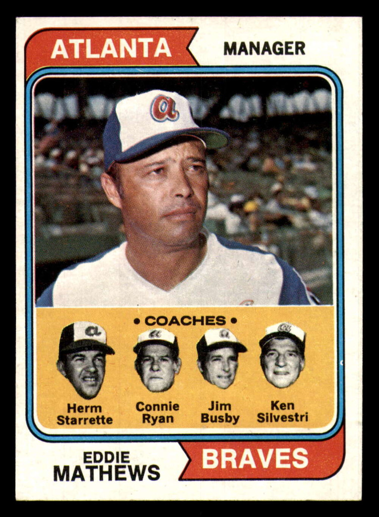 1974 Topps #634 Eddie Mathews MG Near Mint  ID: 390101