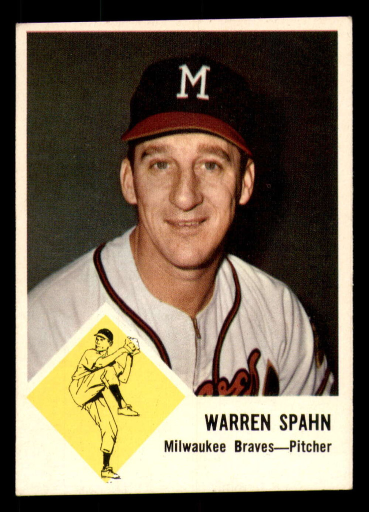 1963 Fleer #45 Warren Spahn Excellent+  ID: 390182