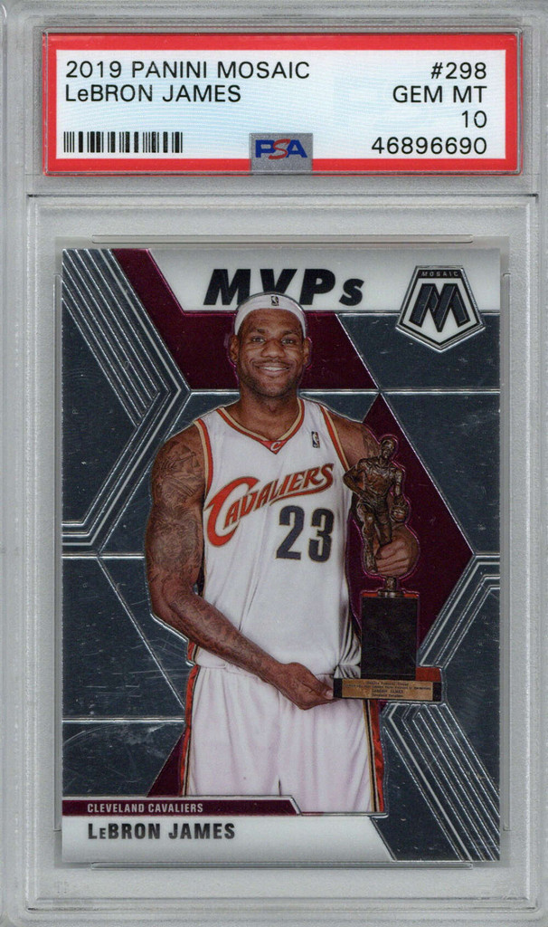 2019 Panini Mosaic #298 Lebron James PSA 10 Gem Mint Cavs ID: 389437