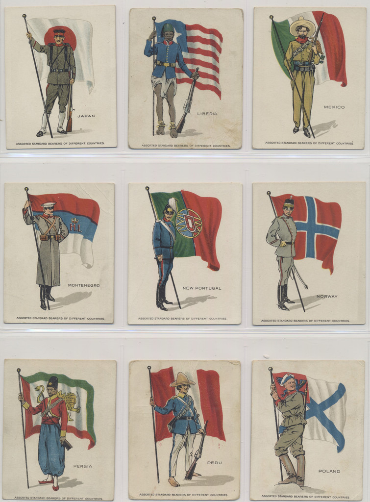 1914-16 T105 Assorted Standard Bearers Of Different Countries Thick Line Back  35/50 Will Sell Singles  #*sku35148