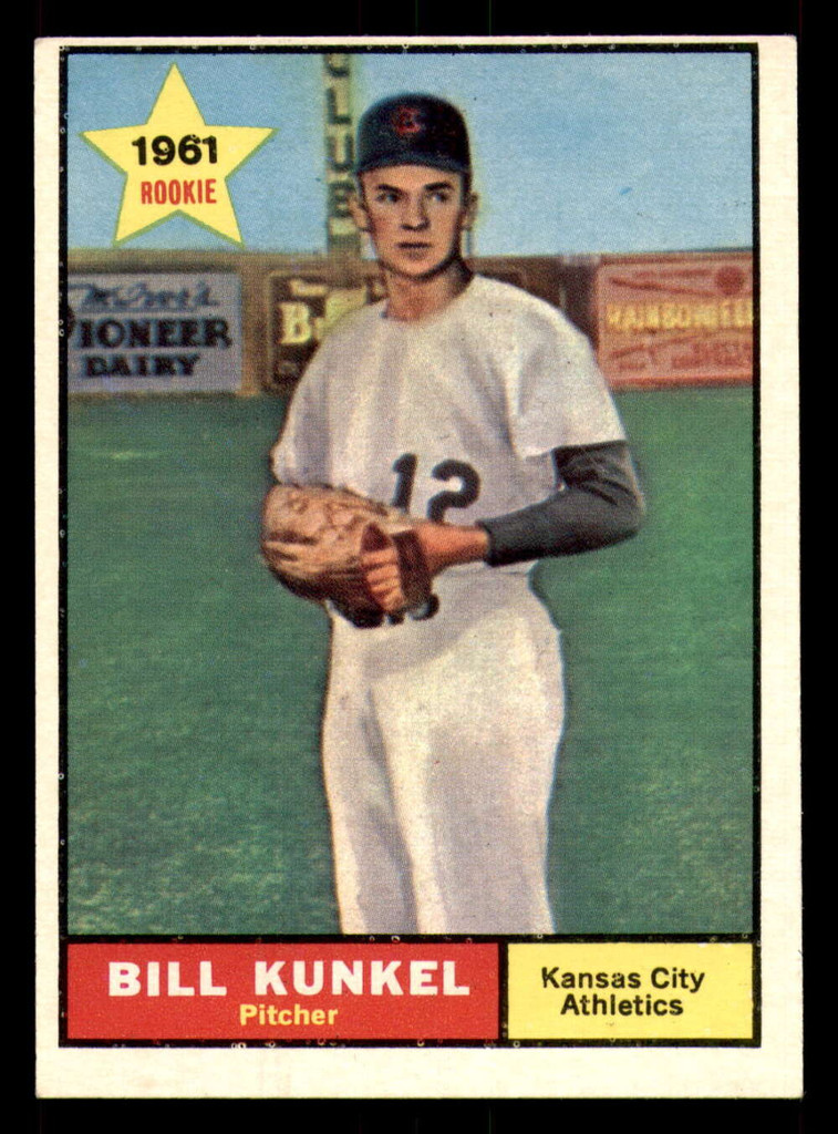 1961 Topps #322 Bill Kunkel Excellent RC Rookie  ID: 391093