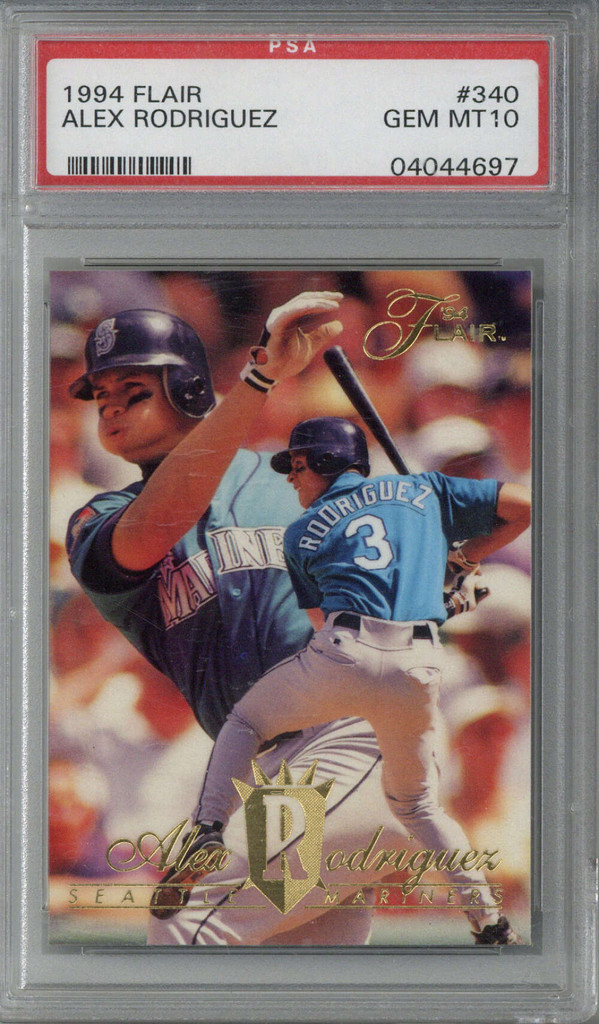 1994 Flair #340 Alex Rodriguez PSA 10 Gem Mint RC Rookie  ID: 391991