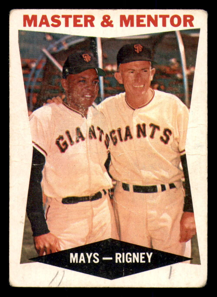 1960 Topps #7 Willie Mays/Bill Rigney Master and Mentor Ink on Front G ID:392104