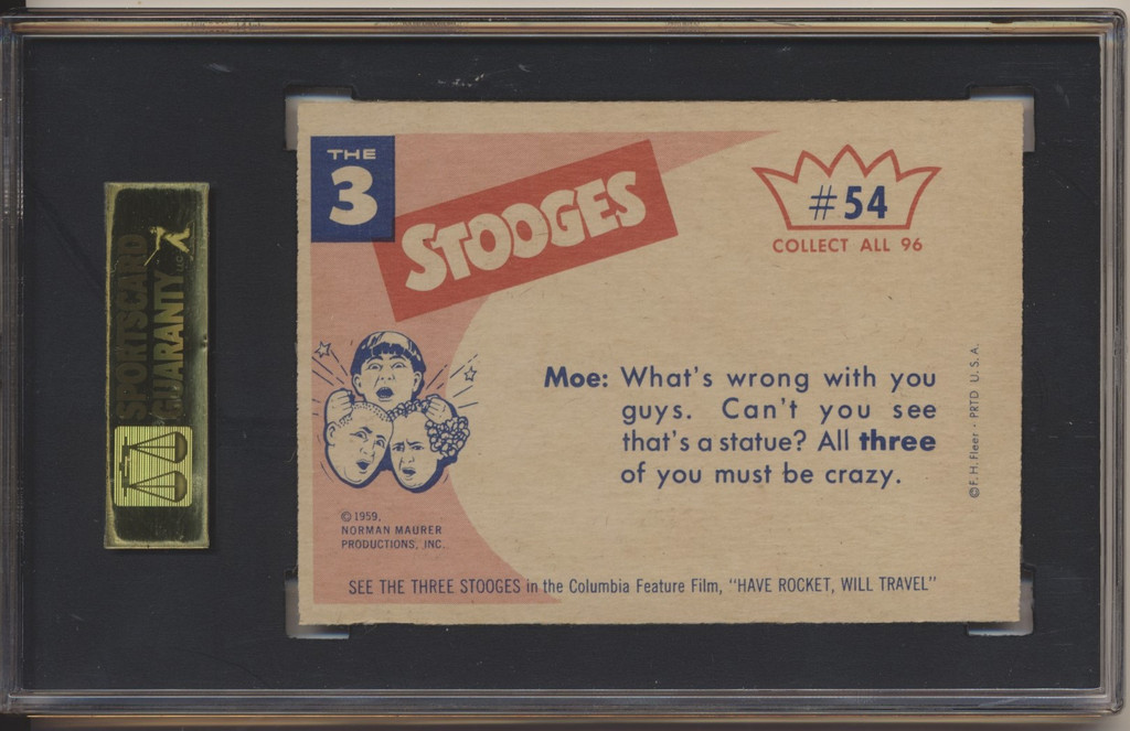 1959  The Three Stooges #54 I Could Have Sworn SGC 88 NM-MT 8  #*sku35642