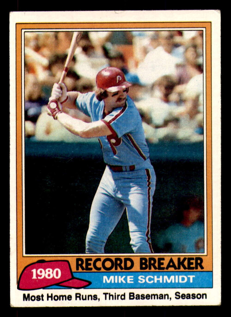1981 Topps #206 Mike Schmidt RB Excellent 