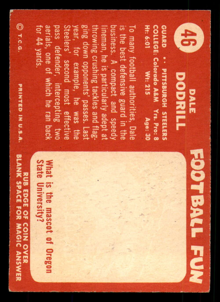 1958 Topps #46 Dale Dodrill Excellent+  ID: 394444