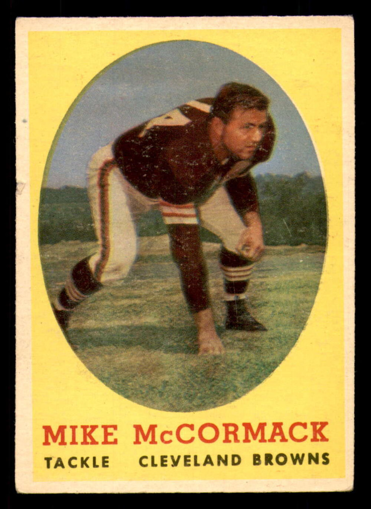 1958 Topps #59 Mike McCormack Excellent  ID: 394458